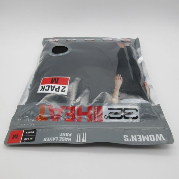 32 Degrees Heat black base layer pant 2-pack M READ - Picture 3 of 12